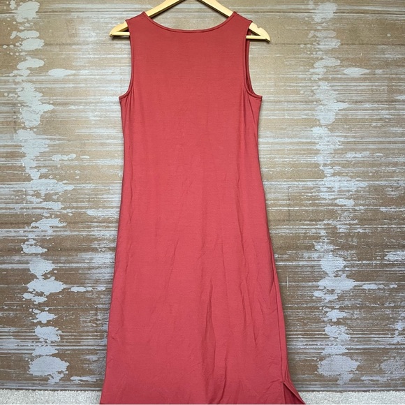 Garnet Hill Easy Knit Layering Dress Rust Orange Stretch Preppy Beachy Womens 6 - Picture 5 of 8